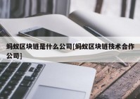 蚂蚁区块链是什么公司[蚂蚁区块链技术合作公司]