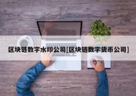 区块链数字水印公司[区块链数字货币公司]